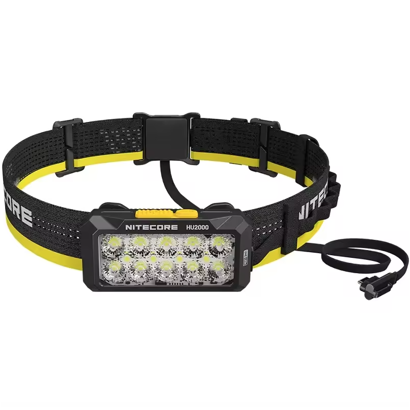 NITECORE HU2000 LED hodelykt USB-C oppladbar 2000 lumen for profesjonell bruk med 160 meter stråleavstand