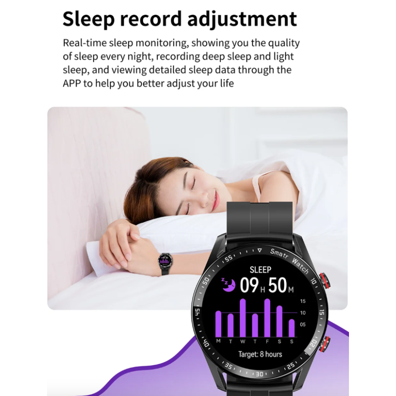 HW20 Smartklokke med Bluetooth-samtale, EKG og PPG - Hjertefrekvens og Søvnsporing - IP67 Vanntett Smartklokke