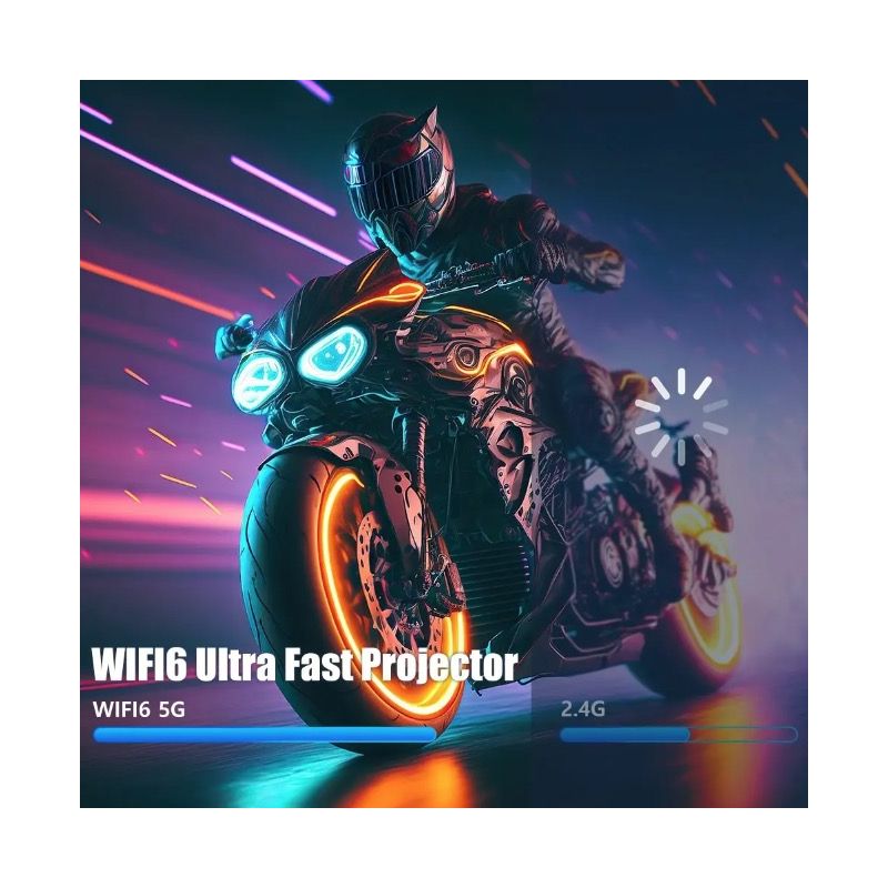HY320-projektor Android 11-projektor 390 ANSI-lumen bærbar projektor for hjemmeunderholdning og utendørs kino
