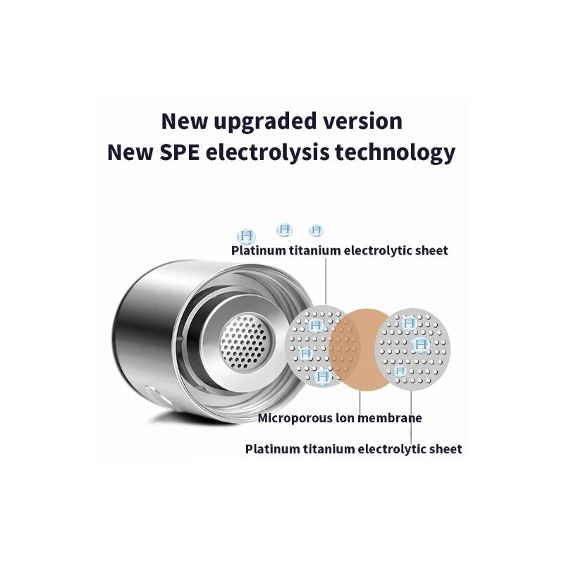 Bærbar hydrogenflaske 420ml med super antioksidanter for cellulær helse og hydrering høyt borosilikatglass