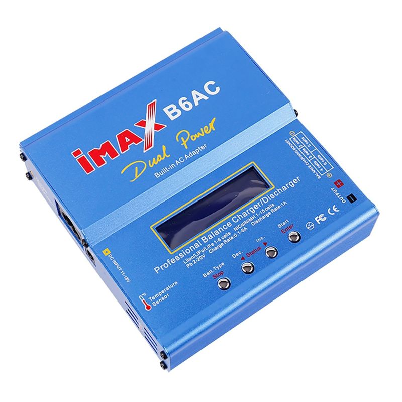Imax B6AC RC Lader 80W 6A med Digital LCD-skjerm for Li-ion NiMH og Lipo Batteri Rask Ladning og Sikkerhet