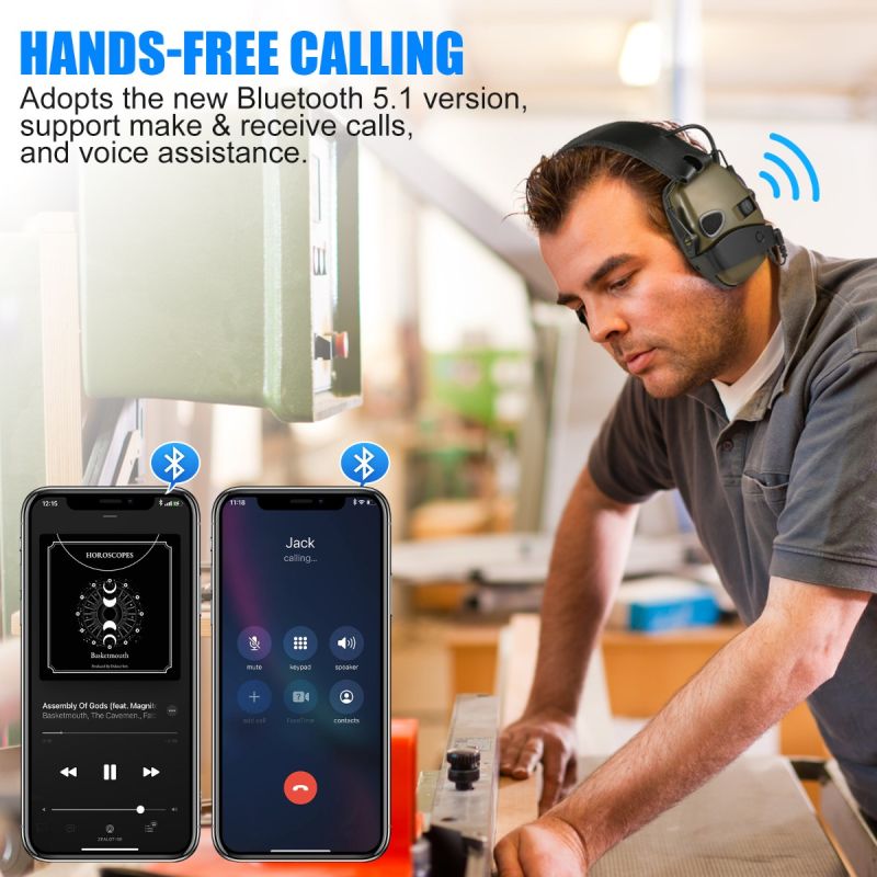 IMPACT SPORT Taktisk Skyting Øreklokke for Utendørs Sport med Støyundertrykkelse og Ergonomisk Design