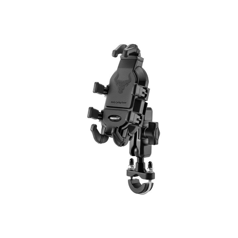 ROCKBROS Telefonholder for Motorsykkel Justerbar og Roterbar Sklisikker Sykkeltelefonholder i Aluminium