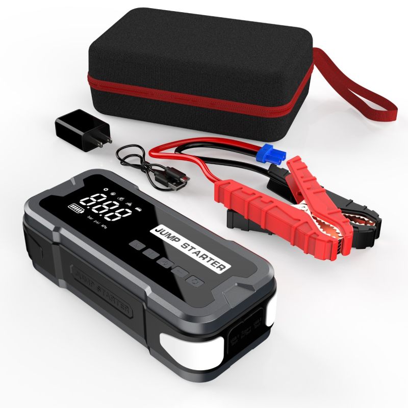 Multifunksjonell Jump Starter Power Bank med Bærbar Lader Toppstrøm 2000A 8000mAh for Bilbatteriproblemer