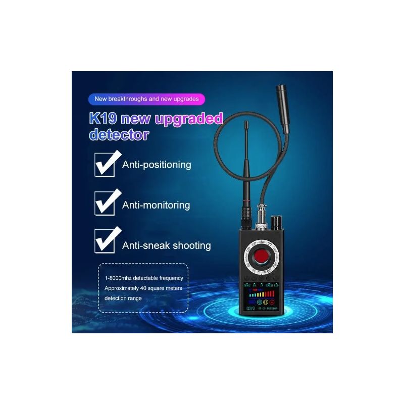 K19 trådløs RF-signaldetektor personlig sikkerhet med infrarød skanning og kompakt design for reisetrygghet