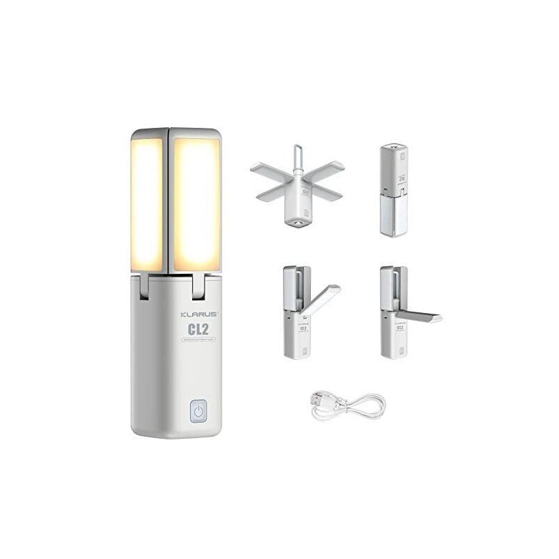 Klarus CL2 750 lumen frifellbar campinglys med øyepleie og 7 lysmoduser ideell for innendørs og utendørs belysning