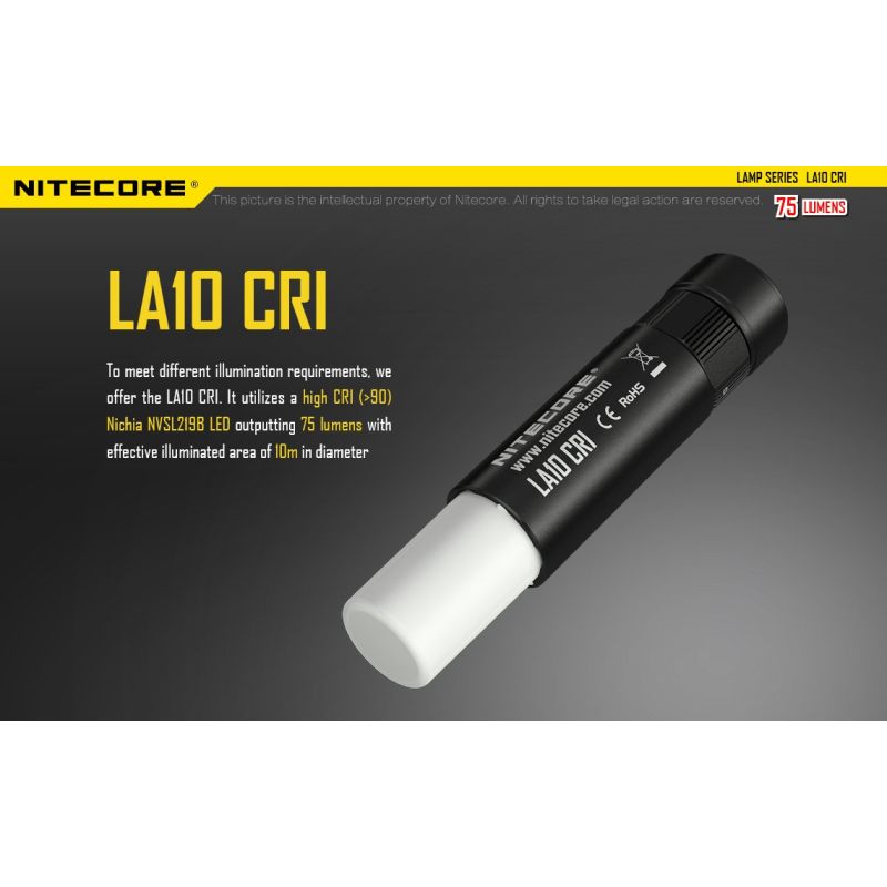 Nitecore LA10 mini EDC 135 lumen camping lommelykt med Nichia XP-G2 S3 LED og praktisk vridestrøm-design