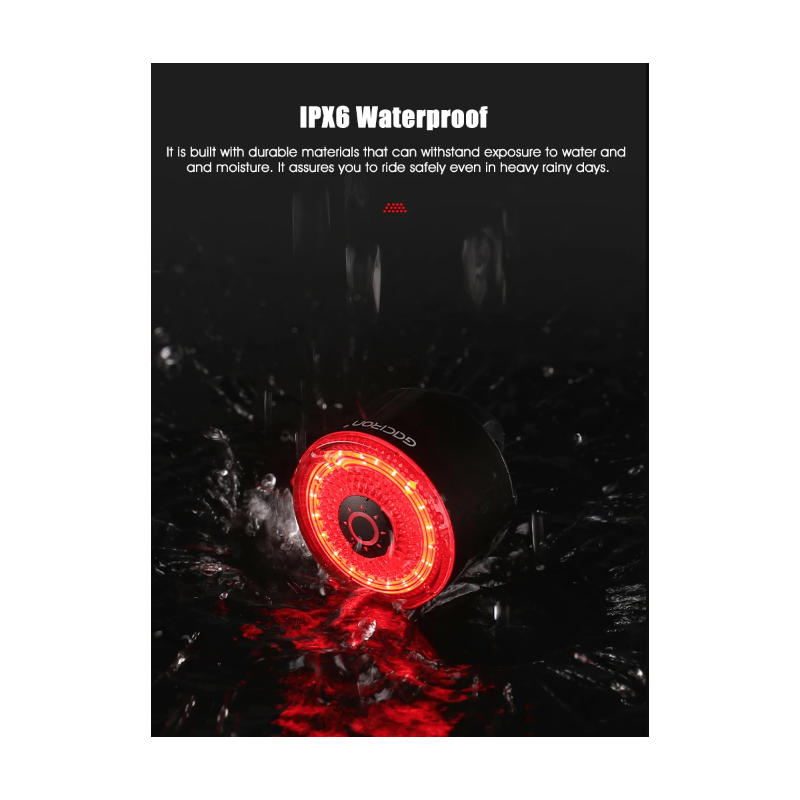 Oppdag Gaciron LOOP-100 sykkel baklykt med høy lysstyrke bremsesensor og aluminium for sykkelsikkerhet