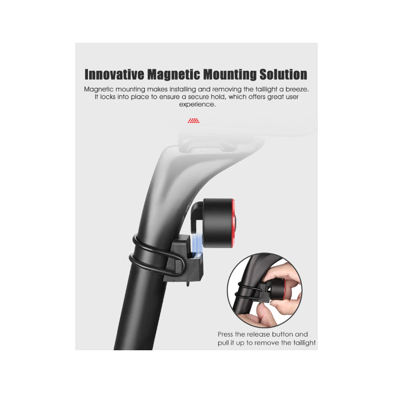 Oppdag Gaciron LOOP-100 sykkel baklykt med høy lysstyrke bremsesensor og aluminium for sykkelsikkerhet