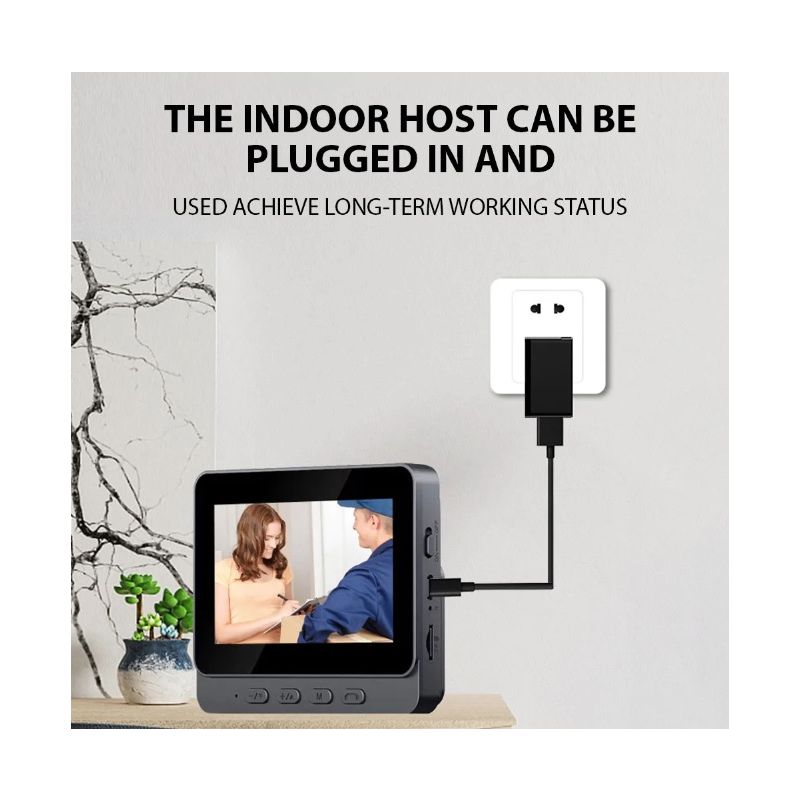 M12 Trådløs Videodørklokke med 4,3'' IPS-skjerm Problemfri installasjon og forbedret sikkerhet for hjemmet