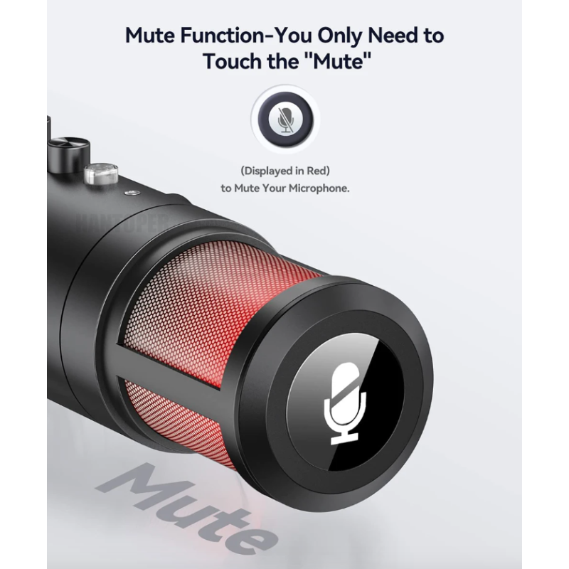 Oppdag MU900PRO profesjonell kondensatormikrofon med RGB USB dynamisk belysning for streaming og høy lydkvalitet