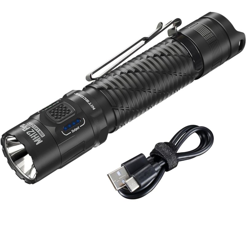 Nitecore MH12 Pro LED-lommelykt 3300 lumen USB-C oppladbar for utendørseventyr natturer og nødsituasjoner