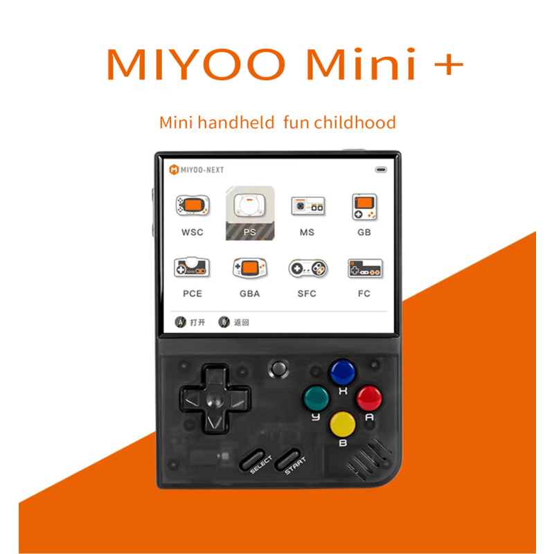 MIYOO Mini Plus Bærbar Retro Spillkonsoll med 3.5-tommer IPS Skjerm for Nostalgisk Gaming på Farten
