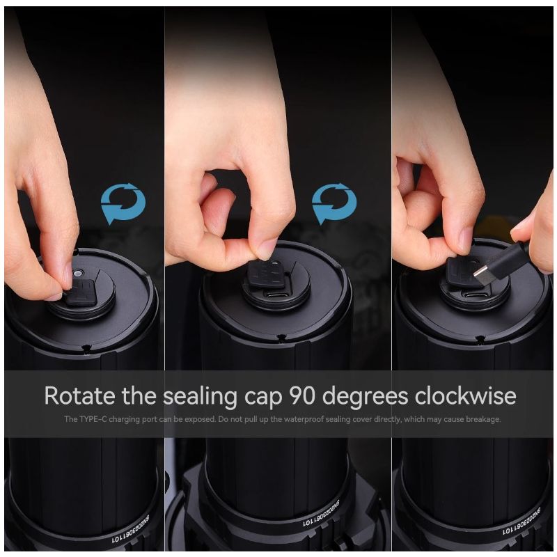 Kraftig IMALENT MS32 LED lommelykt 200000 lumen for utendørs belysning med flere lysmoduser og høy effekt