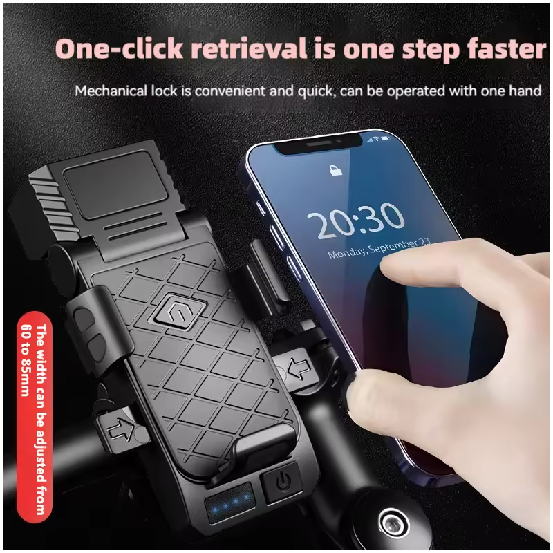 Få alt i ett! Sykkellykt 3-i-1 med Sykkelhorn, Mobilholder Sykkel – Multifunksjonell Sykkelutstyr