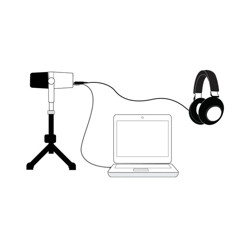 MV7 Profesjonell dynamisk podcastmikrofon høy lydkvalitet podcasting og opptak for alle dine lydproduksjonsbehov