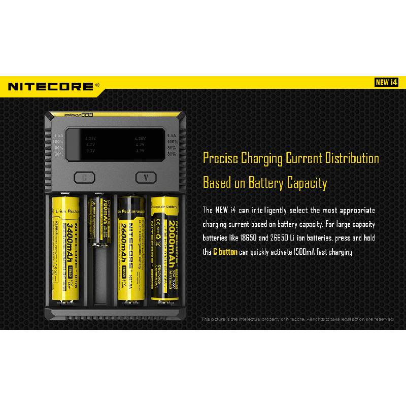 Nitecore Ny I4 Li-ion batterilader med avansert ladeteknologi brukervennlig for smart lading og kompatibilitet