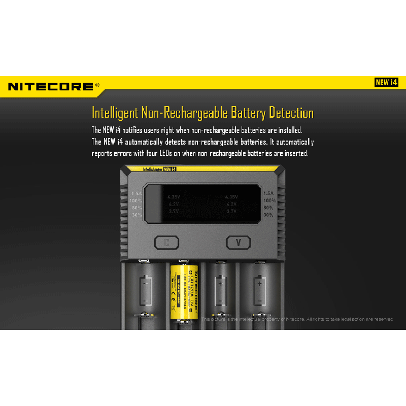 Nitecore Ny I4 Li-ion batterilader med avansert ladeteknologi brukervennlig for smart lading og kompatibilitet