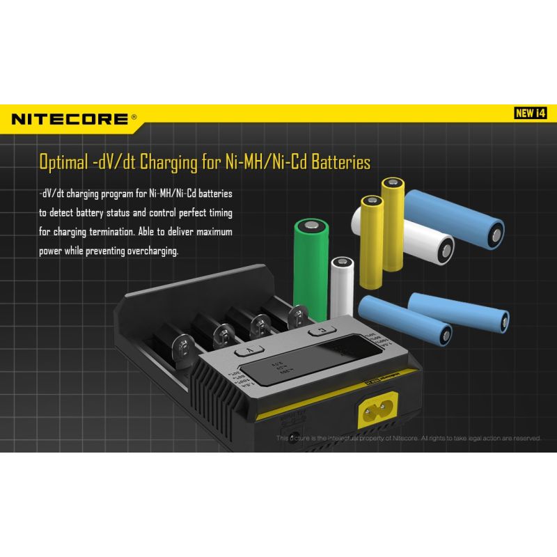 Nitecore Ny I4 Li-ion batterilader med avansert ladeteknologi brukervennlig for smart lading og kompatibilitet