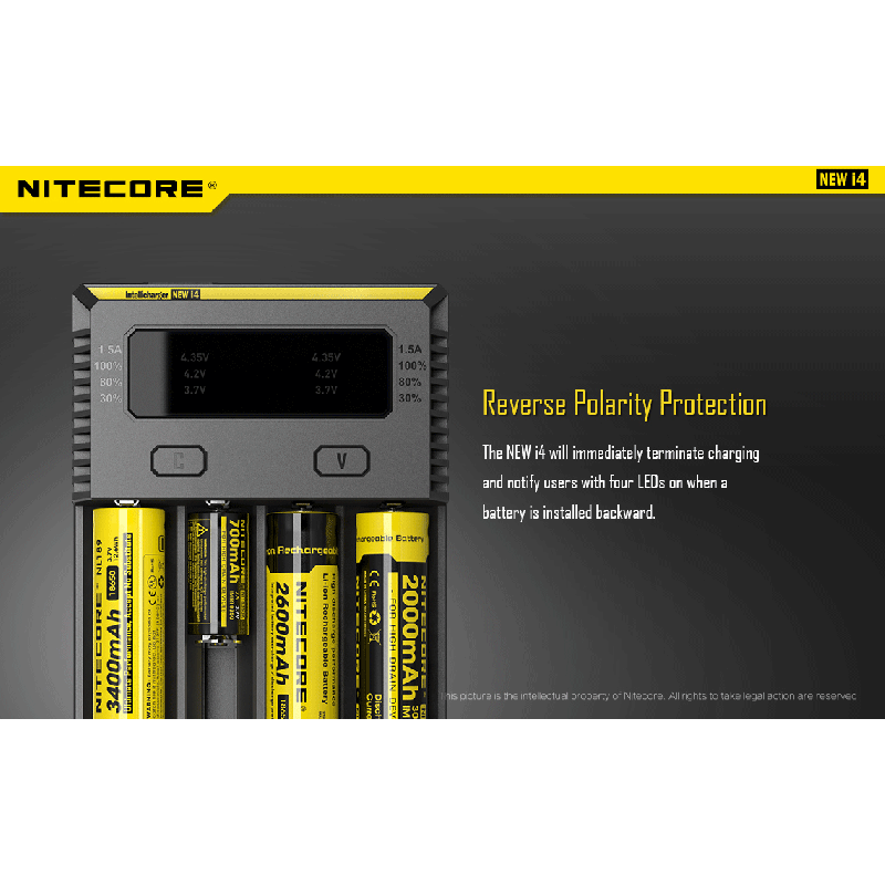 Nitecore Ny I4 Li-ion batterilader med avansert ladeteknologi brukervennlig for smart lading og kompatibilitet
