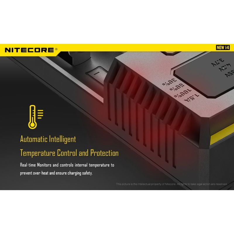 Nitecore Ny I4 Li-ion batterilader med avansert ladeteknologi brukervennlig for smart lading og kompatibilitet
