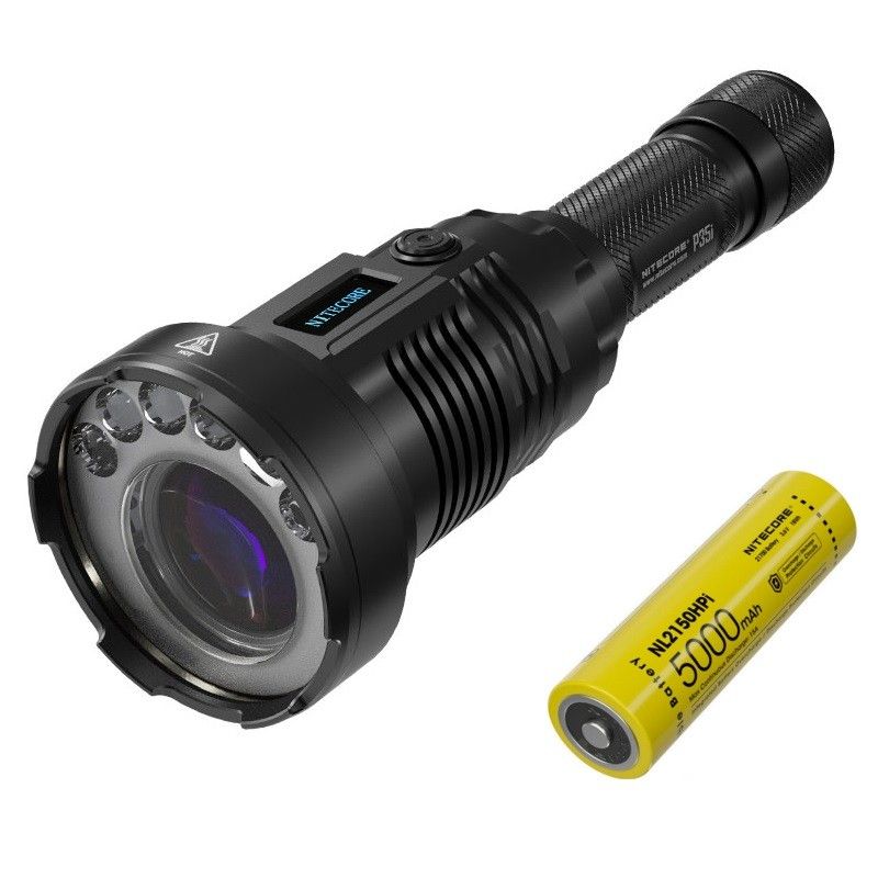 NITECORE P35i Oppladbar Lommelykt 3000 Lumen 6x XP-G3 LED Dobbel Strålesystem Ultralang Rekkevidde