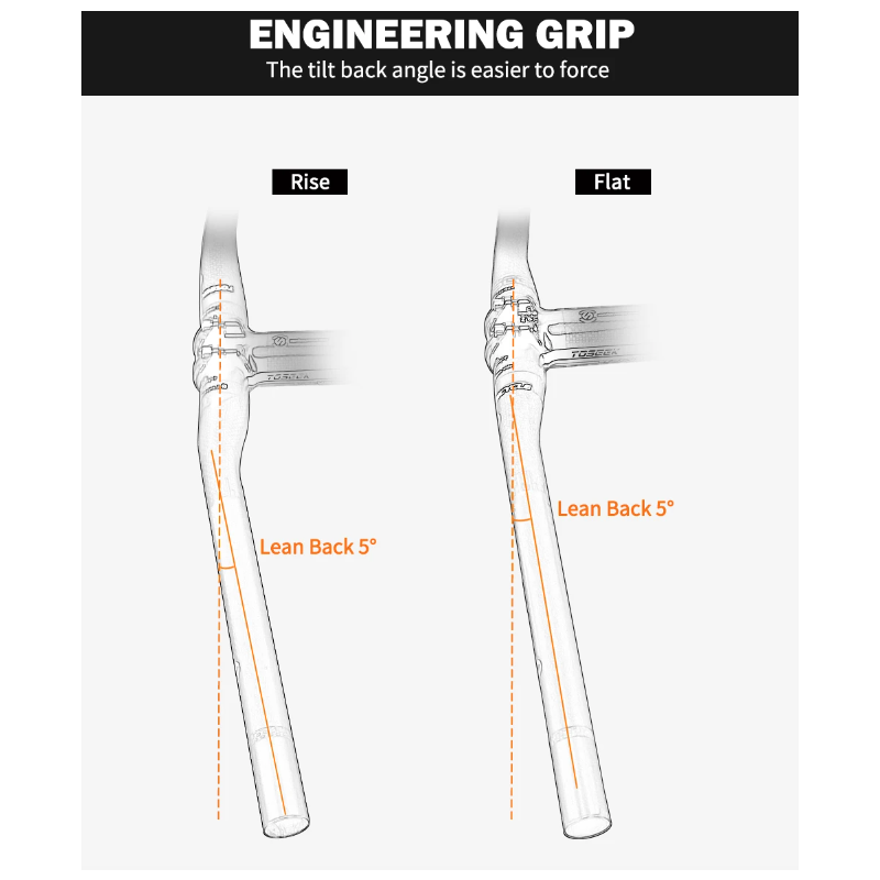 TOSEEK ZF-ONE MTB karbonstyre 31.8mm 580-760mm lett matt svart sykkeltilbehør for terrengsykkeloppgradering