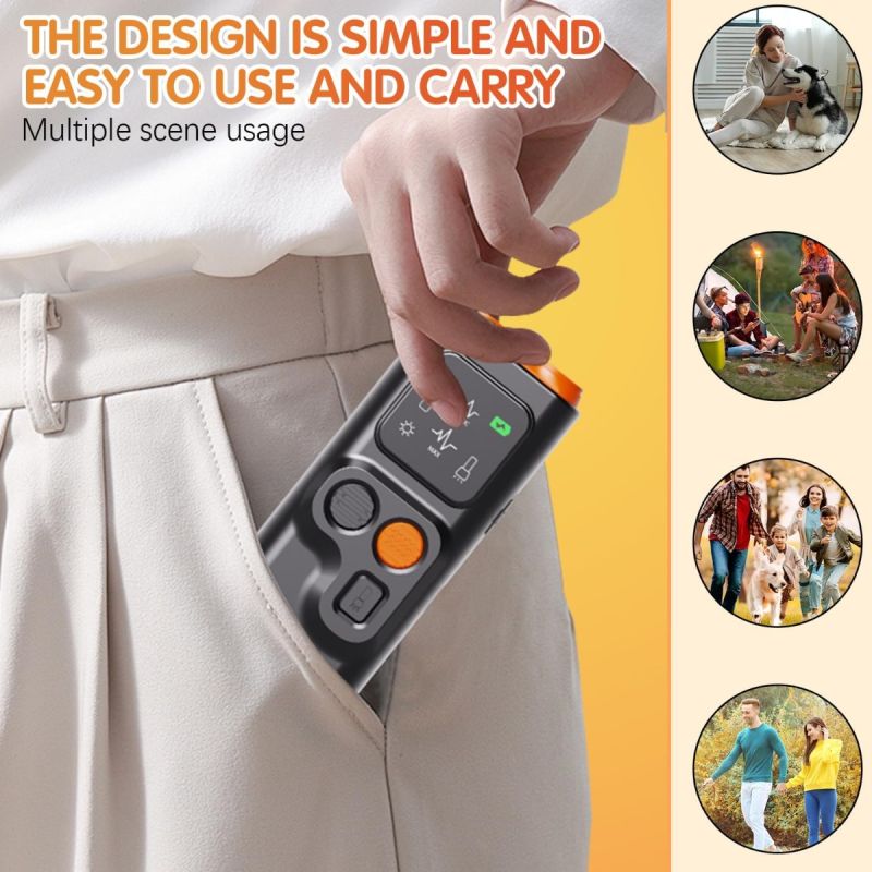 Bark Guard ultralyd bjeffedemper: Effektiv hundetrening med HD-skjerm & LED-lommelykt!