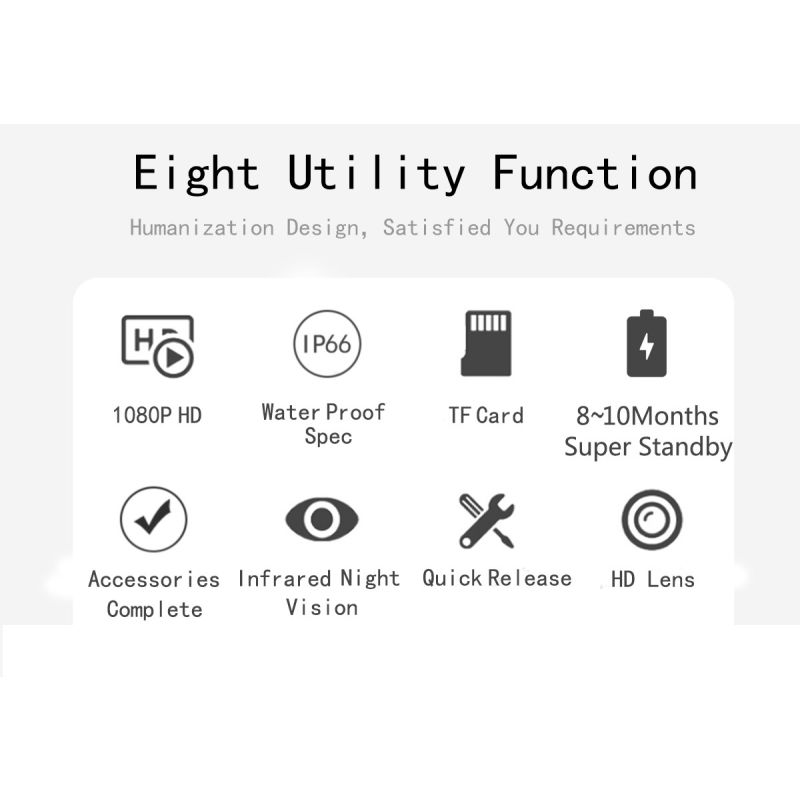 PR1000 Jaktkamera 36MP HD Kamera Infrarødt Nattsyn Utendørs Jaktkamera Ideell for Naturfotografering