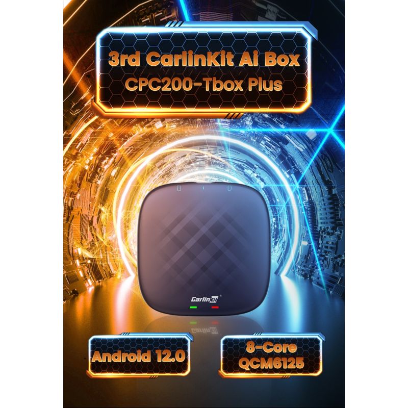 Oppgrader bilturen med CarlinKit CarPlay Ai Box QCM6125 Android 13 Trådløs tilkobling og bilunderholdning Streaming
