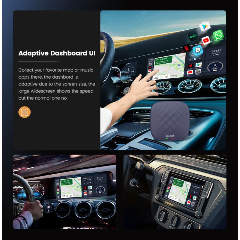 Oppgrader bilturen med CarlinKit CarPlay Ai Box QCM6125 Android 13 Trådløs tilkobling og bilunderholdning Streaming