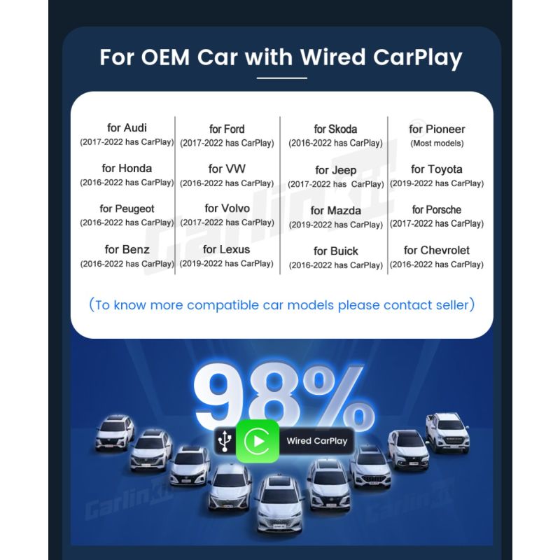 Oppgrader bilturen med CarlinKit CarPlay Ai Box QCM6125 Android 13 Trådløs tilkobling og bilunderholdning Streaming