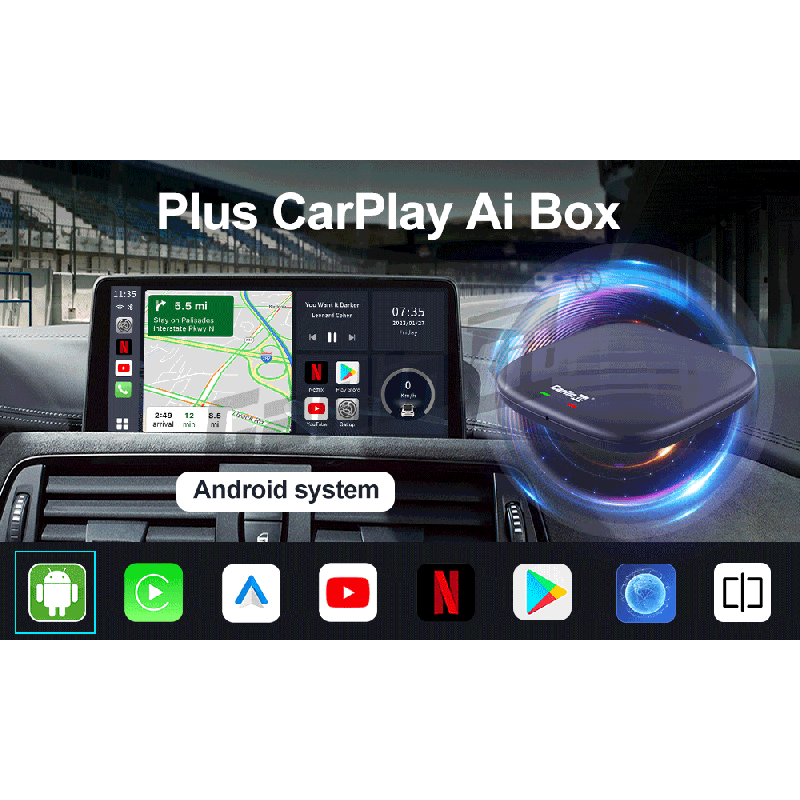 Oppgrader bilturen med CarlinKit CarPlay Ai Box QCM6125 Android 13 Trådløs tilkobling og bilunderholdning Streaming