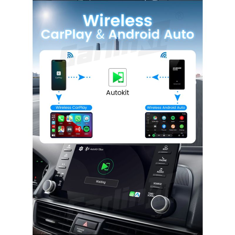 Oppgrader bilturen med CarlinKit CarPlay Ai Box QCM6125 Android 13 Trådløs tilkobling og bilunderholdning Streaming
