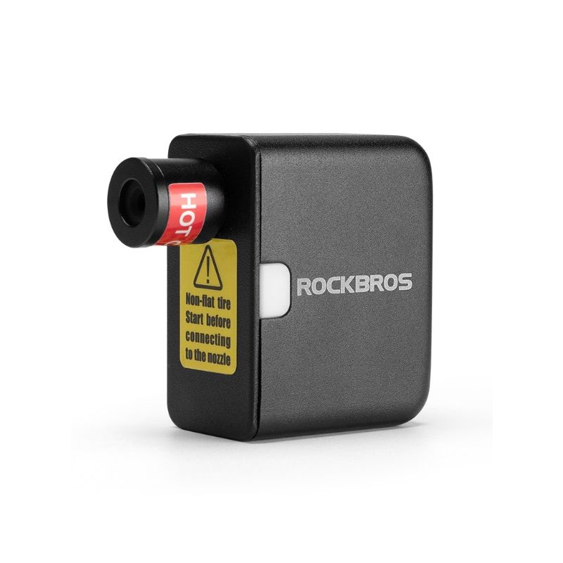 ROCKBROS bærbar mini elektrisk luftpumpe 100PSI oppladbar sykkeltilbehør med slitesterkt og lettvekt design