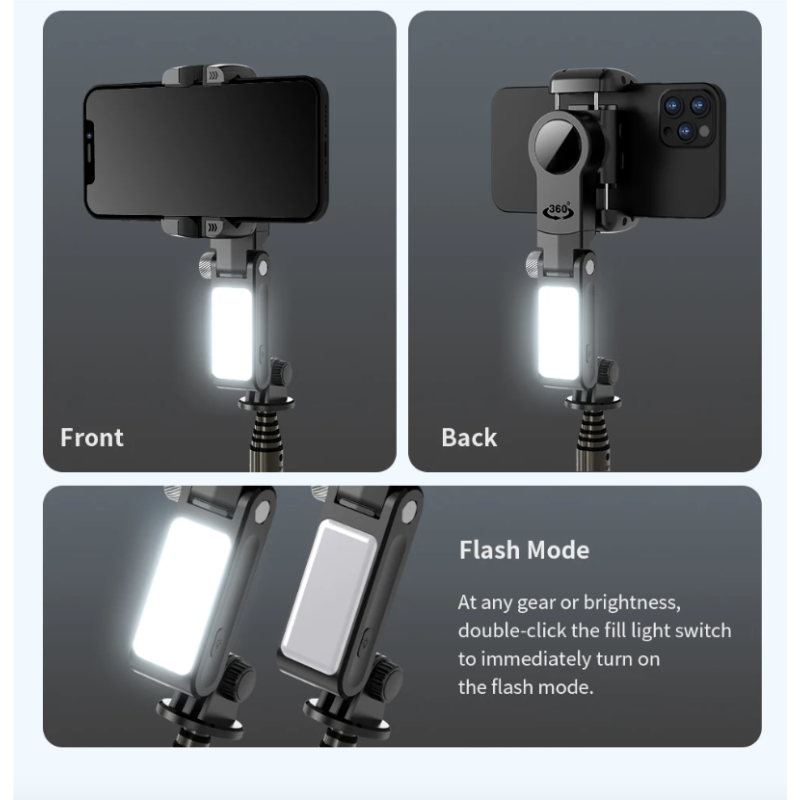 Q18 Selfie Stick med 360 rotasjon og Gimbal stabilisator innovativt fotografiverktøy for sosiale medier
