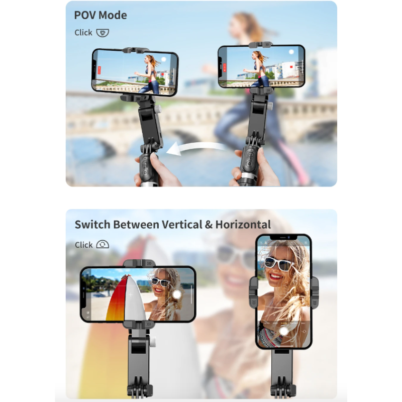 Q18 Selfie Stick med 360 rotasjon og Gimbal stabilisator innovativt fotografiverktøy for sosiale medier