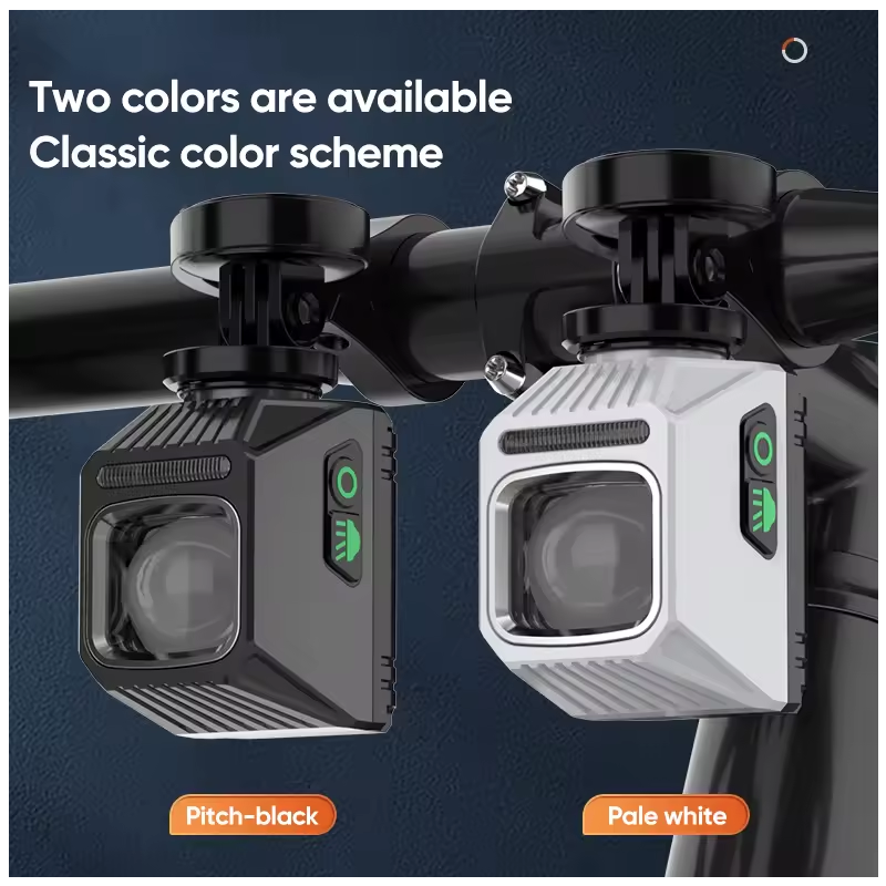 NiteBeam CL1600 sykkelfrontlys for nattkjøring Slitesterkt MTB sykkeltilbehør med Type-C lading og 9 lysmoduser