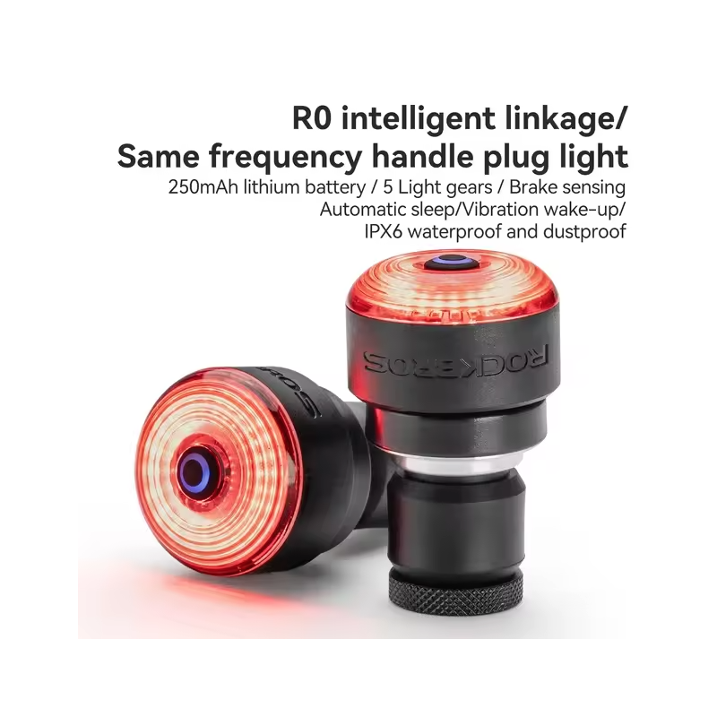 ROCKBROS R0 Styrepropp Baklys: Kompakt, Lett Type-C sykkellykt for MTB/Landevei. Øk sikkerheten!