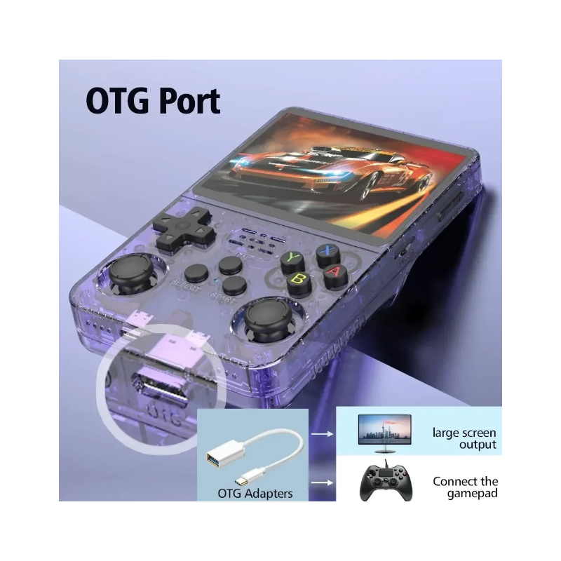 R36S Retro håndholdt videospillkonsoll 3,5-tommers IPS-skjerm over 10 000 klassiske spill bærbar spilling