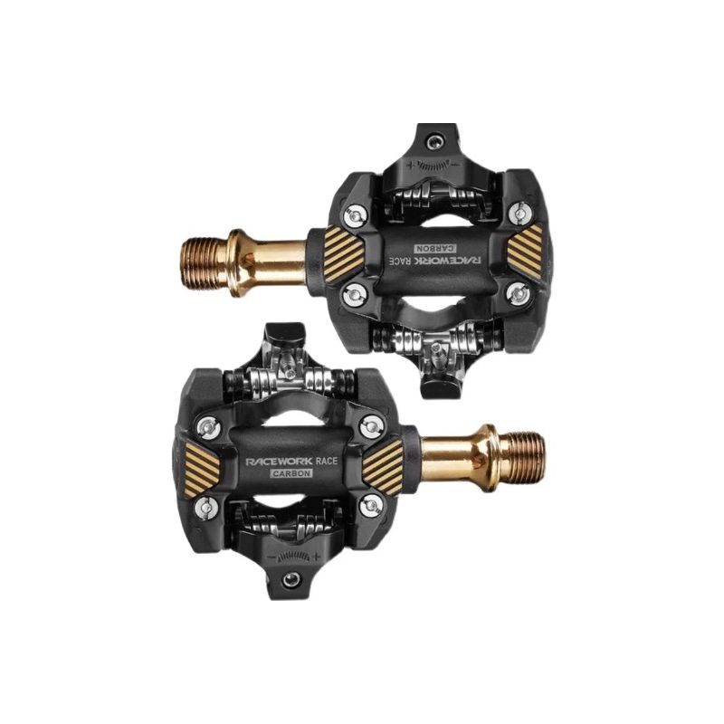 RACEWORK MTB Pedal Selvlåsende SPD-pedaler Lettvekt Kromstål Perfekt for Terrengsykling og Konkurransesykler