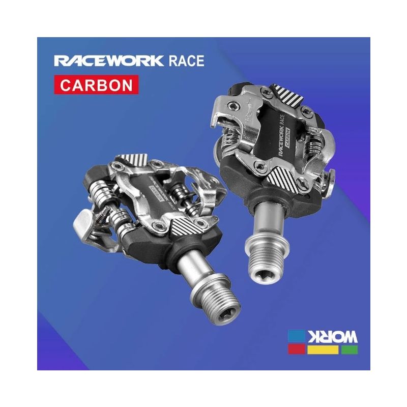 RACEWORK MTB Pedal Selvlåsende SPD-pedaler Lettvekt Kromstål Perfekt for Terrengsykling og Konkurransesykler