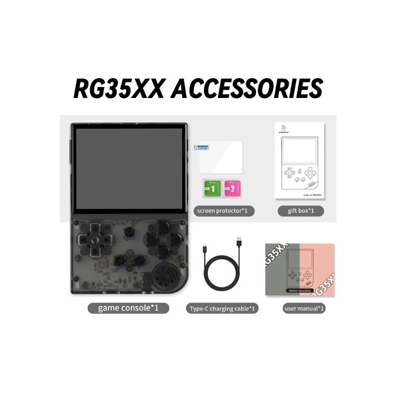 ANBERNIC RG35XX Retro håndholdt spillkonsoll PSP-støtte 3,5-tommers IPS-skjerm Nostalgisk gamingopplevelse