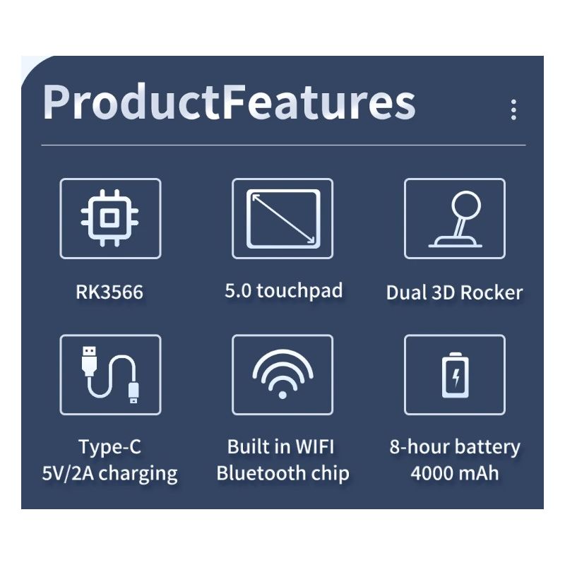 POWKIDDY RGB10 MAX3 Retro håndholdt Spillkonsoll 5 tommers IPS-skjerm RK3566 for nostalgisk spilling