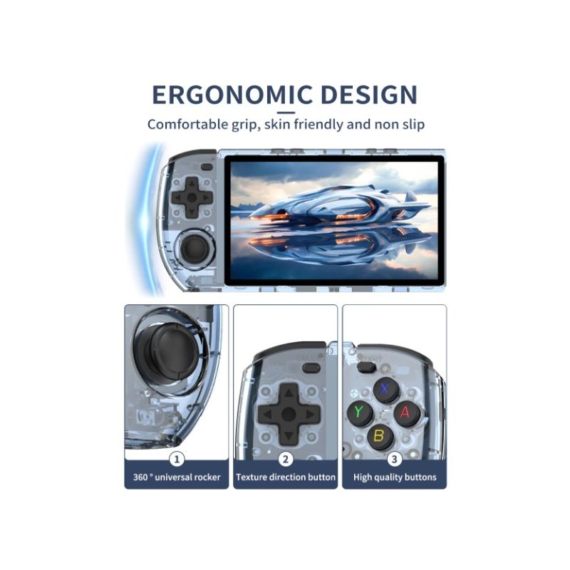 POWKIDDY RGB10 MAX3 Retro håndholdt Spillkonsoll 5 tommers IPS-skjerm RK3566 for nostalgisk spilling