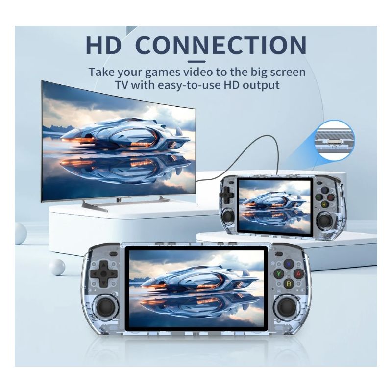 POWKIDDY RGB10 MAX3 Retro håndholdt Spillkonsoll 5 tommers IPS-skjerm RK3566 for nostalgisk spilling