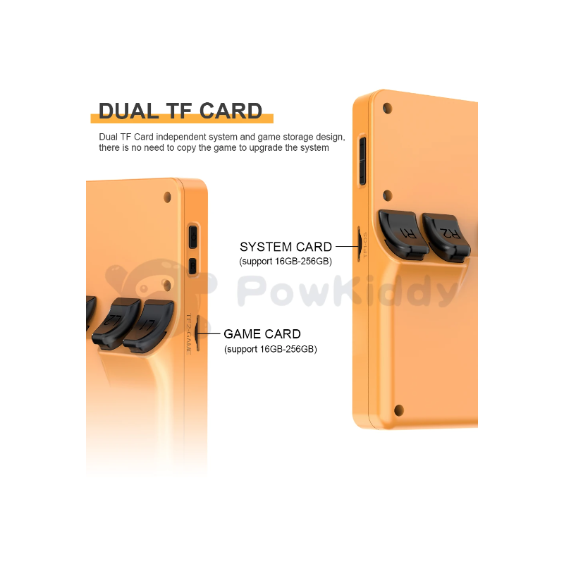 POWKIDDY RGB20S håndholdt spillkonsoll med 3.5-tommers IPS skjerm og RK3326 for nostalgisk retro gaming