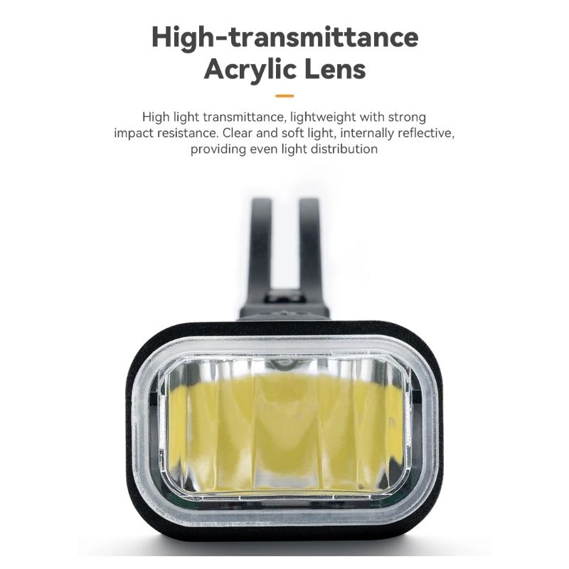 ROCKBROS RHL-1000LUMEN sykkellykt med høy lysstyrke LED regntett oppladbart for nattsykling og bypendlere