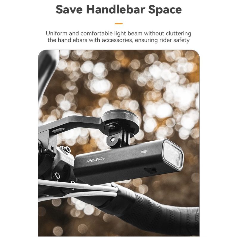 ROCKBROS RHL-1000LUMEN sykkellykt med høy lysstyrke LED regntett oppladbart for nattsykling og bypendlere