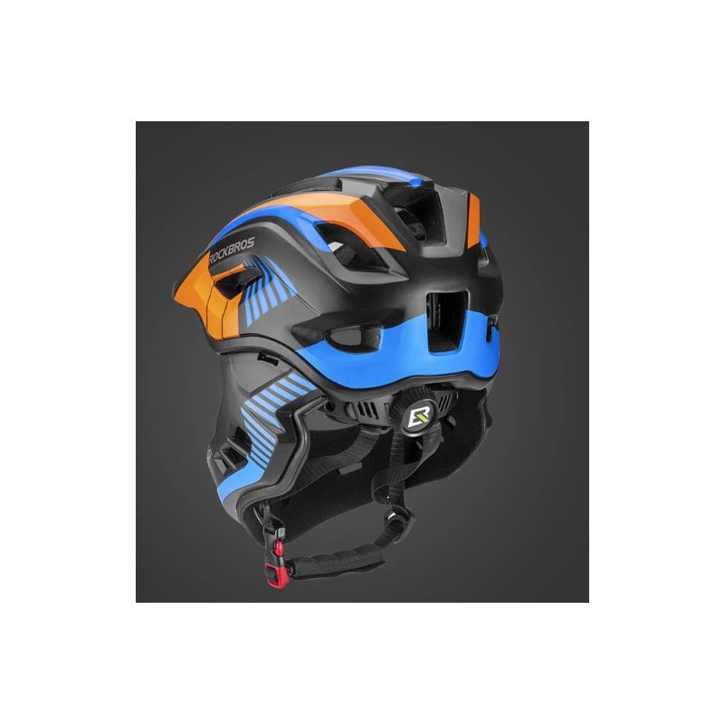 ROCKBROS Sykkelhjelm for barn med avtakbar helansikt og integrert støpt konstruksjon for eventyrsport